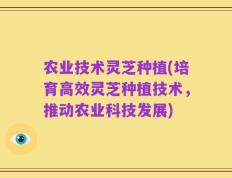 农业技术灵芝种植(培育高效灵芝种植技术，推动农业科技发展)