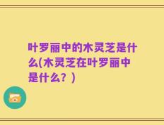 叶罗丽中的木灵芝是什么(木灵芝在叶罗丽中是什么？)