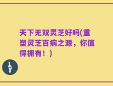 天下无双灵芝好吗(重塑灵芝百病之源，你值得拥有！)