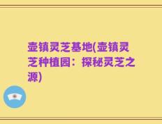 壶镇灵芝基地(壶镇灵芝种植园：探秘灵芝之源)