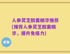 人参灵芝胶囊精华推荐(推荐人参灵芝胶囊精华，提升免疫力)