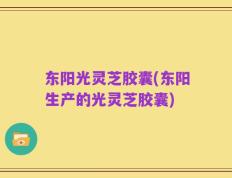 东阳光灵芝胶囊(东阳生产的光灵芝胶囊)