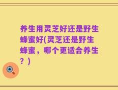 养生用灵芝好还是野生蜂蜜好(灵芝还是野生蜂蜜，哪个更适合养生？)