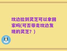 坟边捡到灵芝可以拿回家吗(可否带走坟边发现的灵芝？)