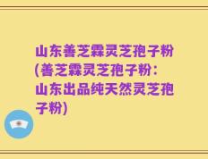 山东善芝霖灵芝孢子粉(善芝霖灵芝孢子粉：山东出品纯天然灵芝孢子粉)