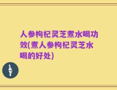人参枸杞灵芝煮水喝功效(煮人参枸杞灵芝水喝的好处)