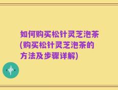 如何购买松针灵芝泡茶(购买松针灵芝泡茶的方法及步骤详解)