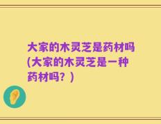 大家的木灵芝是药材吗(大家的木灵芝是一种药材吗？)