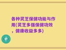 各种灵芝保健功能与作用(灵芝多强保健功效，健康收益多多)