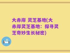 大赤岸 灵芝基地(大赤岸灵芝基地：探寻灵芝奇妙生长秘密)