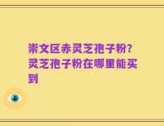 崇文区赤灵芝孢子粉？灵芝孢子粉在哪里能买到
