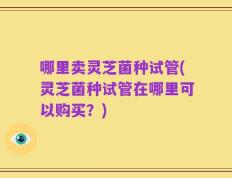 哪里卖灵芝菌种试管(灵芝菌种试管在哪里可以购买？)