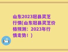 山东2023冠县灵芝行情(山东冠县灵芝价格预测：2023年行情走势！)