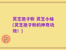 灵芝孢子粉 灵芝小妹(灵芝孢子粉的神奇功效！)