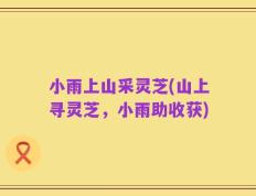 小雨上山采灵芝(山上寻灵芝，小雨助收获)