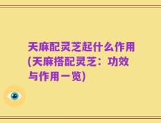 天麻配灵芝起什么作用(天麻搭配灵芝：功效与作用一览)