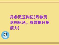 丹参灵芝枸杞(丹参灵芝枸杞汤，有效提升免疫力)