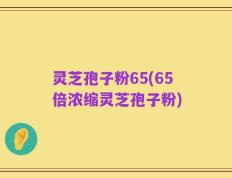 灵芝孢子粉65(65倍浓缩灵芝孢子粉)