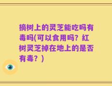 摘树上的灵芝能吃吗有毒吗(可以食用吗？红树灵芝掉在地上的是否有毒？)
