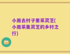 小雨去村子里采灵芝(小雨采集灵芝的乡村之行)
