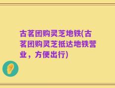 古茗团购灵芝地铁(古茗团购灵芝抵达地铁营业，方便出行)