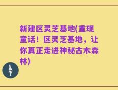 新建区灵芝基地(重现童话！区灵芝基地，让你真正走进神秘古木森林)