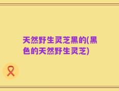 天然野生灵芝黑的(黑色的天然野生灵芝)