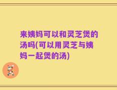 来姨妈可以和灵芝煲的汤吗(可以用灵芝与姨妈一起煲的汤)