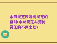 木蹄灵芝和薄树灵芝的区别(木蹄灵芝与薄树灵芝的不同之处)