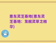 惠东灵芝基地(惠东灵芝基地：发掘灵草之精华)