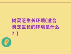 树灵芝生长环境(适合灵芝生长的环境是什么？)