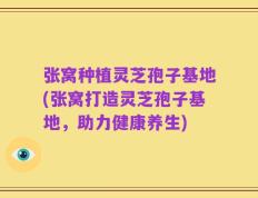 张窝种植灵芝孢子基地(张窝打造灵芝孢子基地，助力健康养生)