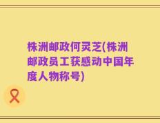 株洲邮政何灵芝(株洲邮政员工获感动中国年度人物称号)