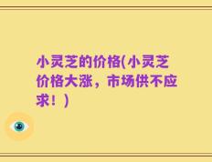 小灵芝的价格(小灵芝价格大涨，市场供不应求！)