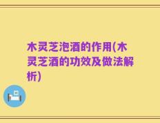 木灵芝泡酒的作用(木灵芝酒的功效及做法解析)