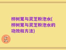 桦树茸与灵芝粉泡水(桦树茸与灵芝粉泡水的功效和方法)