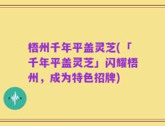 梧州千年平盖灵芝(「千年平盖灵芝」闪耀梧州，成为特色招牌)