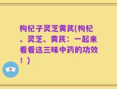 枸杞子灵芝黄芪(枸杞、灵芝、黄芪：一起来看看这三味中药的功效！)