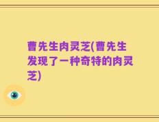 曹先生肉灵芝(曹先生发现了一种奇特的肉灵芝)