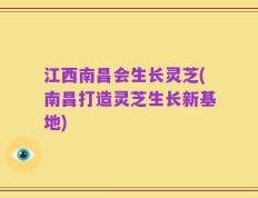 江西南昌会生长灵芝(南昌打造灵芝生长新基地)