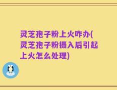 灵芝孢子粉上火咋办(灵芝孢子粉摄入后引起上火怎么处理)