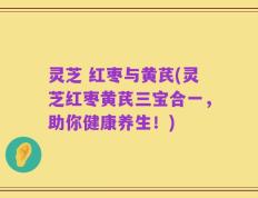 灵芝 红枣与黄芪(灵芝红枣黄芪三宝合一，助你健康养生！)