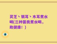 灵芝丶银耳丶木耳煮水喝(三种菌类煮水喝，助健康！)
