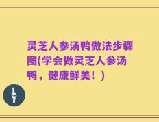 灵芝人参汤鸭做法步骤图(学会做灵芝人参汤鸭，健康鲜美！)