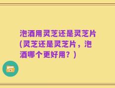 泡酒用灵芝还是灵芝片(灵芝还是灵芝片，泡酒哪个更好用？)