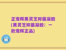 正宠辉黑灵芝抑菌凝胶(黑灵芝抑菌凝胶：一款宠辉正品)