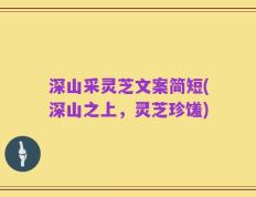 深山采灵芝文案简短(深山之上，灵芝珍馐)