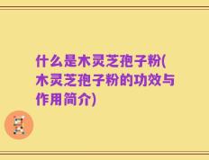 什么是木灵芝孢子粉(木灵芝孢子粉的功效与作用简介)