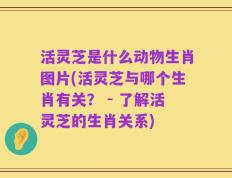 活灵芝是什么动物生肖图片(活灵芝与哪个生肖有关？ - 了解活灵芝的生肖关系)