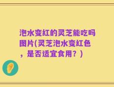 泡水变红的灵芝能吃吗图片(灵芝泡水变红色，是否适宜食用？)